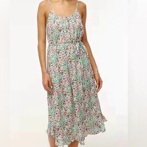 J. Crew Ruffle Midi Floral Dress